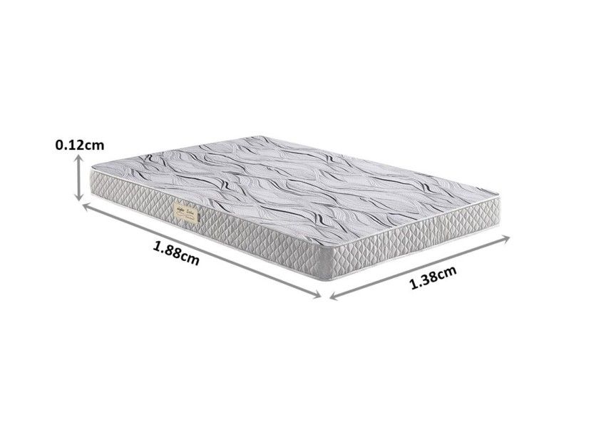 Colchão Casal Ecoline D20 Espuma Cinza Liso 138x188x12cm 4 12 18