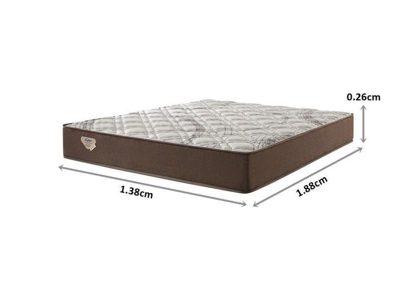 Colchão Casal Relax Adorabile Linho Marrom Molas Ensacadas 138x188x26cm 4 12 27