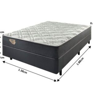 conjunto box adapto molas ensacadas wide casal 138x188x60cm 7444