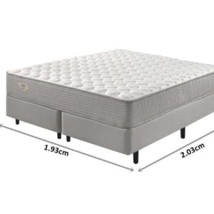 conjunto box agile molas ensacadas wide king 193x203x67cm 4827