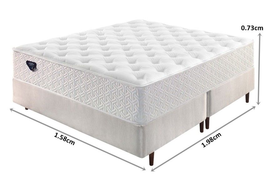 Conjunto Box Queen Alva Molas Ensacadas 158x198x61cm 3 conjunto box alva molas ensacadas wide queen