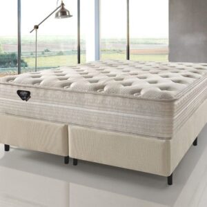 Conjunto Box Queen Audaz Molas Ensacadas High Power 158x198x72cm