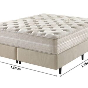 conjunto box audaz molas ensacadas high power queen 158x198x72cm 9525