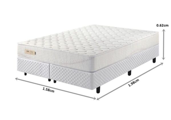 conjunto box d33 branco malha espuma queen