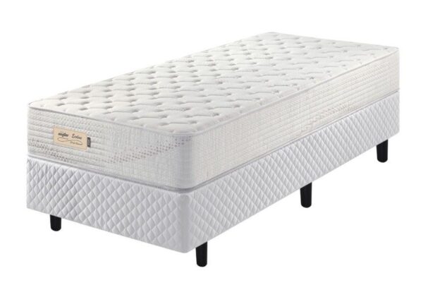 conjunto box d33 branco malha espuma solteiro