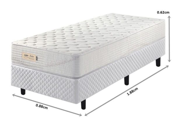 conjunto box d33 branco malha espuma solteiro