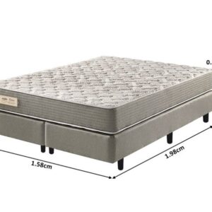 conjunto box d40 espuma malha queen 158x198x62cm 6793