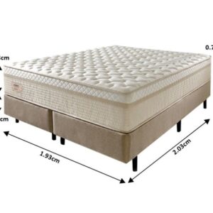 conjunto box double flex mola ensacada wide low king 193x203x75cm 9864