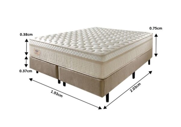conjunto box double flex mola ensacada wide low king