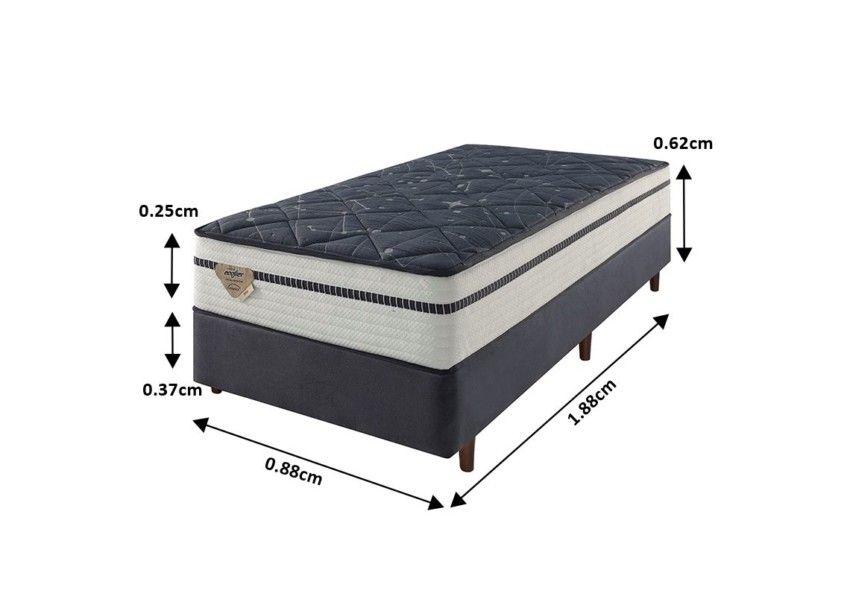 Conjunto Box Solteiro Energy Mola Ensacada 088x188x50cm 5 conjunto box energy mola ensacada wide solteiro