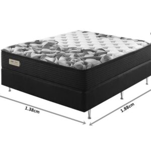conjunto box forza espuma casal 138x188x67cm 4999