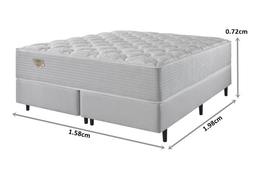 Conjunto Box Queen Privilege Molas Ensacadas 158x198x60cm 5 conjunto box privilege molas ensacadas wide queen