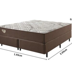 conjunto box relax adorabile linho marrom molas ensacadas wide king 193x203x66cm 2565
