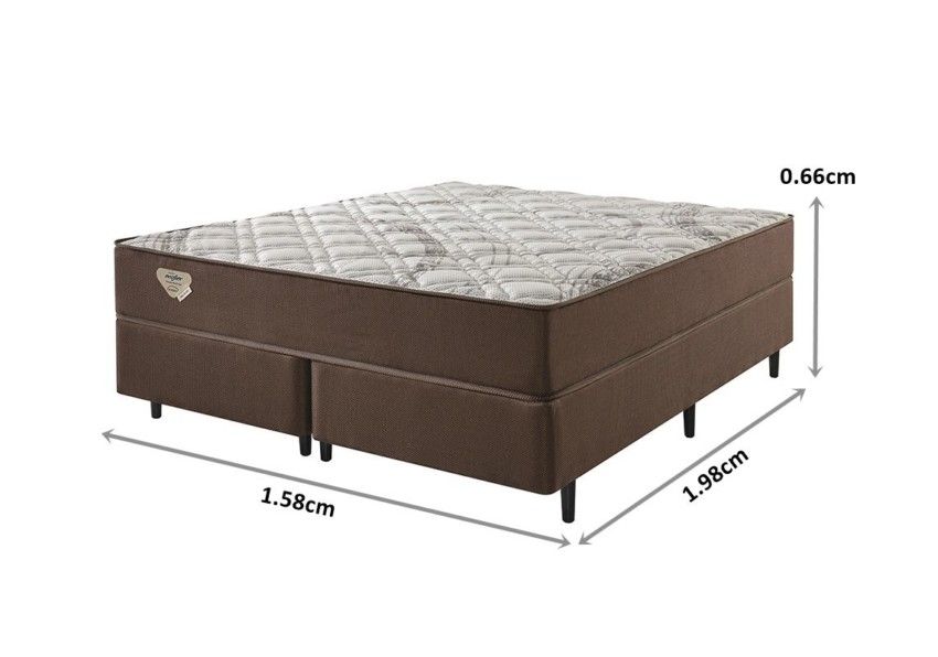 Conjunto Box Queen Relax Adorabile Linho Marrom Molas Ensacadas 158x198x51cm 4 conjunto box relax adorabile linho marrom molas ensacadas wide queen