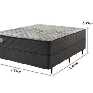 Conjunto Box Casal Relax Comfort Molas Ensacadas 138x188x55cm 8 conjunto box relax comfort molas ensacadas wide casal 138x188x67cm 6856