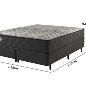 conjunto box relax comfort molas ensacadas wide queen 158x198x67cm 3684
