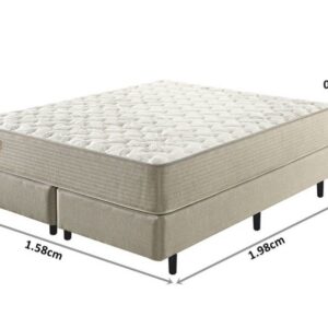 Conjunto Box Queen Relax Support Personalité Pillow Duplo Molas Ensacadas 158x198x57cm 9 conjunto box relax support personalite pillow duplo molas ensacadas high power queen 158x198x69cm 6131