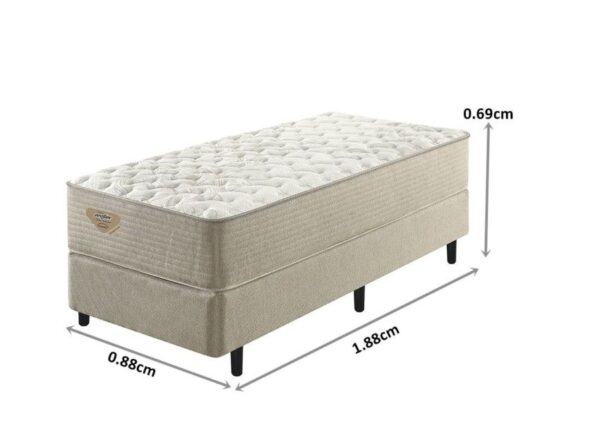 conjunto box relax support personalite pillow duplo molas ensacadas high power solteiro