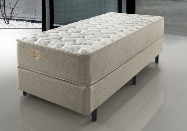 conjunto box relax support personalite pillow duplo molas ensacadas high power solteiro