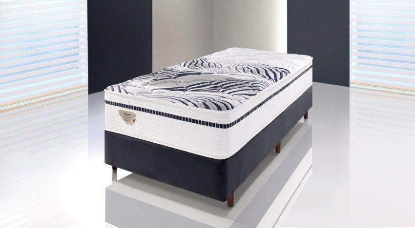 Conjunto Box Solteiro Multi Support Molas Miracoil 88x188x56cm 1 conjunto box solteiro multi support molas miracoil
