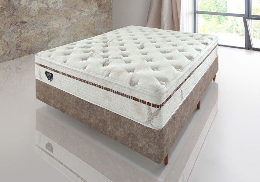 Conjunto Box Casal Suave Molas Ensacadas 138x188x67cm 1 conjunto box suave molas ensacadas wide casal