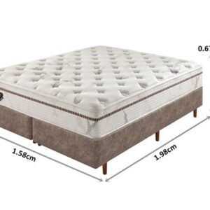 conjunto box suave molas ensacadas wide queen 158x198x67cm 6391