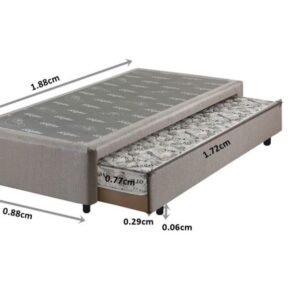 somie auxiliar espuma solteiro cinza chumbo liso 088x188x36cm 1236