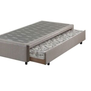 Somiê Auxiliar Casal de Espuma Cinza Chumbo Liso 138x188x36cm