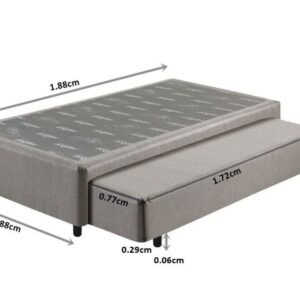 somie auxiliar mola solteiro cinza chumbo liso 088x188x36cm 5250