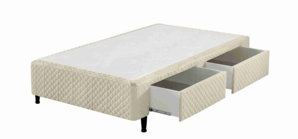 somie cama 2 gavetas casal bege bordado