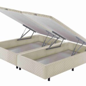 somie cama bau frontal queen bege bordado 158x198x46cm 4320