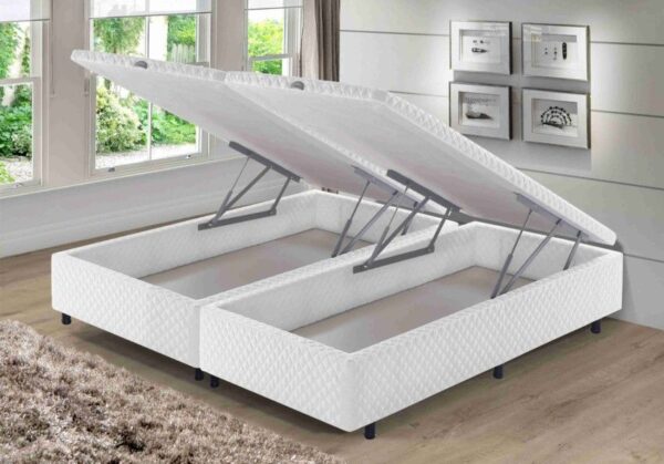 somie cama bau frontal queen branco bordado