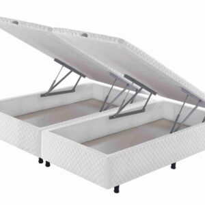 somie cama bau frontal queen branco bordado 158x198x46cm 5836