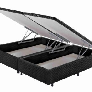 somie cama bau frontal queen preto bordado 158x198x46cm 4382