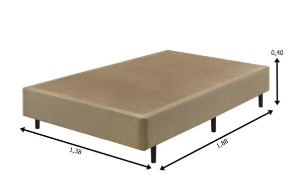 somie cama eco bege veludine liso casal