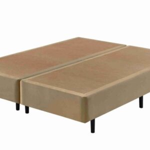 Somiê ECO Bege Veludine Liso Queen 158x198x40cm