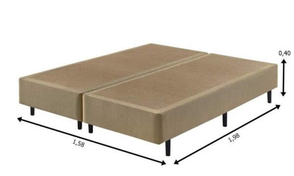 somie cama eco bege veludine liso queen