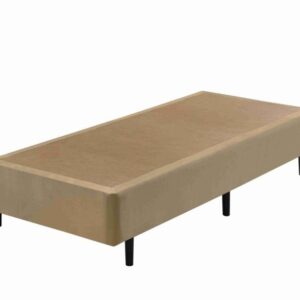 Somiê ECO Bege Veludine Liso Solteiro 088x188x40cm
