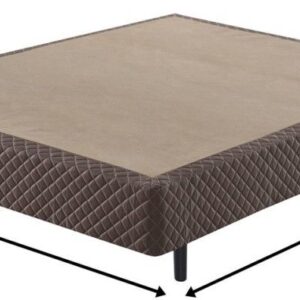 somie cama eco marrom bordado casal 138x188x40cm 2757