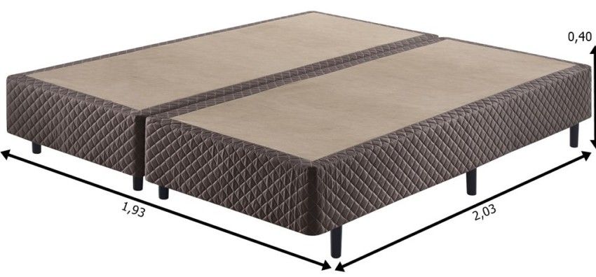 Somiê ECO Marrom Bordado King 193x203x40cm 2 somie cama eco marrom bordado king