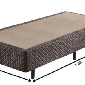 somie cama eco marrom bordado solteiro 088x188x40cm 2591