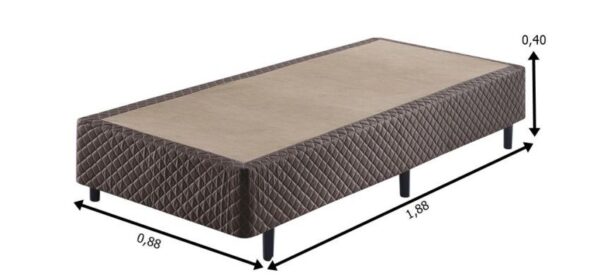somie cama eco marrom bordado solteiro