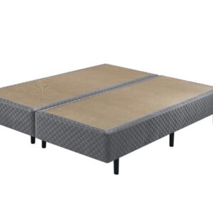 Somiê ECO Cinza Chumbo Bordado Queen 158x198x40cm
