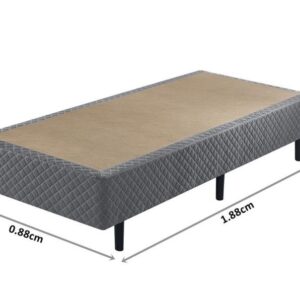 Somiê ECO Cinza Chumbo Bordado Solteiro 088x188x40cm 3 somie eco cinza chumbo bordado solteiro 088x188x40cm 7955