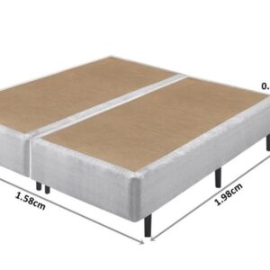 somie eco cinza mescla queen 158x198x40cm 8397