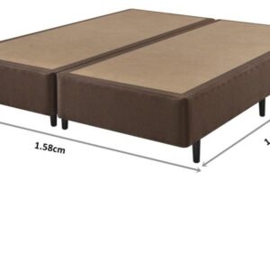 somie eco linho marron queen 158x198x40cm 3649