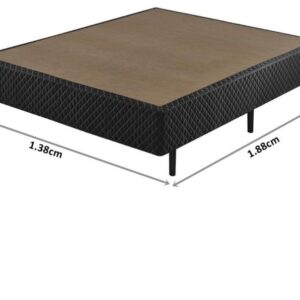 somie eco preto bordado casal 138x188x40cm 5165