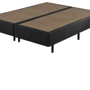 Somiê ECO Preto Bordado King 193x203x40cm