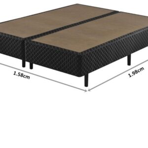 somie eco preto bordado queen 158x198x40cm 4971