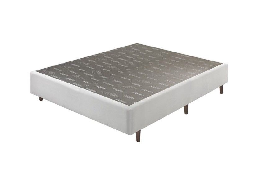 Somiê UNI Veludine Perolado Casal 138x188x37cm 1 somie eco veludine perolado casal